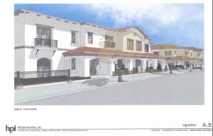 Looking east at proposed Kensington project from about the front of the PD