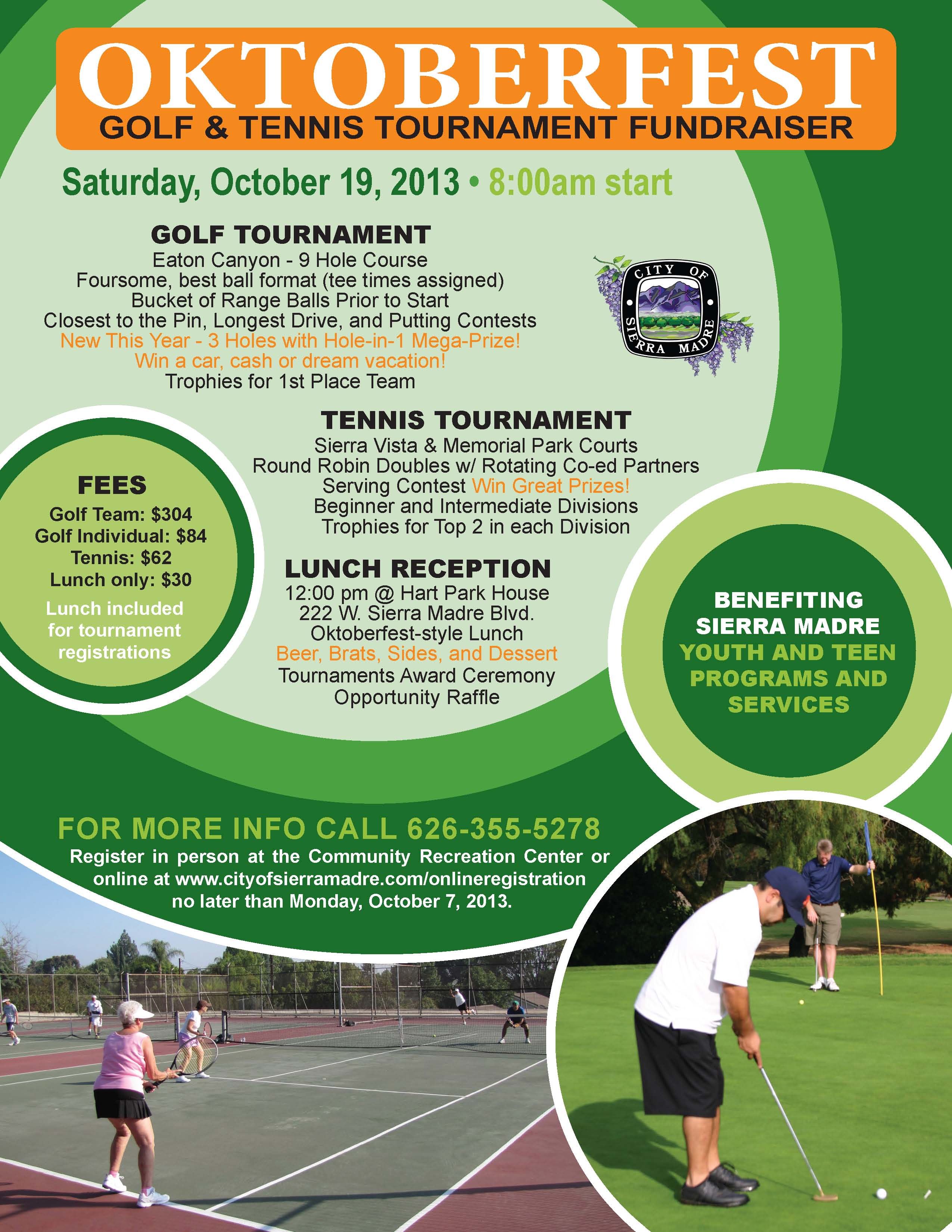 Annual Oktoberfest Golf And Tennis Tournament Fundraiser Saturday October 19th Register Now